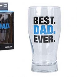 Bicchiere da birra con scritta in inglese "Best Dad Ever", idea regalo per la festa del papà o per Natale.