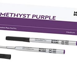 Montblanc 124633 – Refill (M) per penne a sfera, colore Amethyst Purple (viola ametista) – Ricariche di alta qualità e colore intenso, punta: media, 1 x 2 Refill