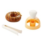 BESTONZON Stampo per ciambella, torta di plastica per dolci da forno Ciambella per dolci ciambella per dolci fai da te con pinze per immersione e film stampato (2 pezzi / set)