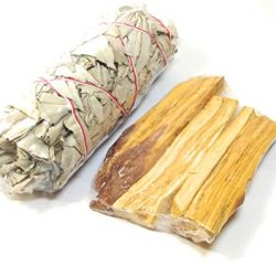 Palo Santo del Perù (40-45 g) + Salvia Bianca California (55-60 g). Equilibrano e puliscono Le Energie.