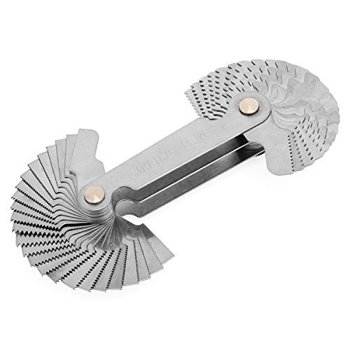 ? Best Deals ? Origlam filettatura passo taglio gauge Tool, acciaio INOX vite metrica filettatura Pitch gauge strumento di misurazione, 55-degree & metrica gradi grip Whitworth vite filettatura gauge