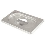 Vogue K972 coperchio in acciaio INOX con manico centrale per 1/4 Gastronorm pan