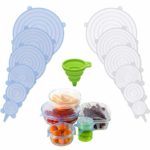 ROTTAY Coperchi di Silicone Stretch, 13 Pack di Diverse Dimensioni Coperchio in Silicone per Alimenti, Riutilizzabile ed Espandibile Coperchio per Tazza per Pentole e Freezer – BPA Free