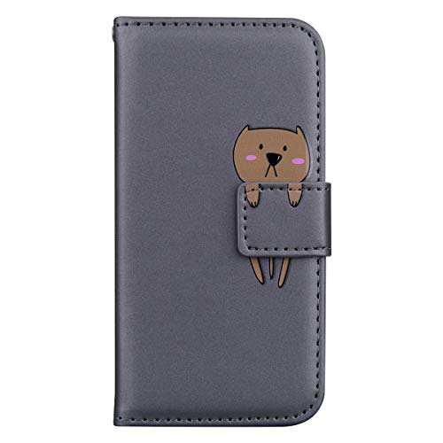 Docrax Custodia Galaxy S8+ (S8 Plus) Portafoglio, Cover in Pelle Funzione di Stand Slot per Schede Antiurto Leather Case Cover per Samsung Galaxy S8+ /G955F – DOHME010235 Grigio