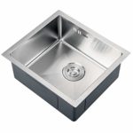 Lonheo Lavelli da Cucina in Acciaio Inox 304 Lavandino Cucina Spazzolato Vasca Singola (45 x 40 x 18 cm) con Scarico e Sifone