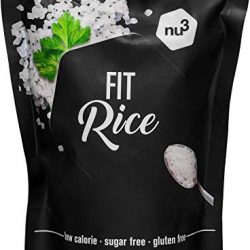 nu3 Low Carb Rice di Konjac Glucommanan | Confezione da 350 g | Riso senza carboidrati | solo 14 calorie per confezione | A basso contenuto calorico | Vegani, senza lattosio e senza glutine