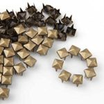 TOOGOO (R) 100 PIRAMIDE BORCHIE SFUSE COLORE BRONZO QUADRATO MM 6