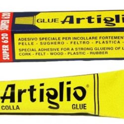 ARTIGLIO Colla Adesivo Speciale per Cuoio, Pelle, Sughero, Feltro, Legno, Plastica e Gomma. Tubetto 150ml.
