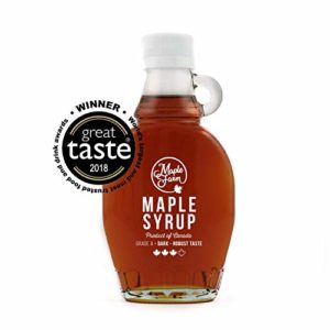 MapleFarm – Sciroppo ai mirtilli selvatici e sciroppo d’acero – Bottiglia 250 ml (330 g) – Blueberry syrup with pure maple syrup