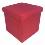 tex family Pouf Contenitore POGGIAPIEDI Tessuto Taylor Bordeaux