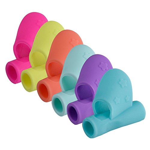 Matita Grip, Supporto per Matita per Bambini JRing, Strumento di Correzione Della Postura Della Presa di Scrittura Della Penna (6Pcs)