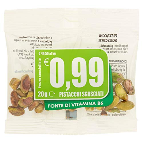 EuroCompany Pistacchi Sgusciati, 5 Pezzi da, 20 g 2