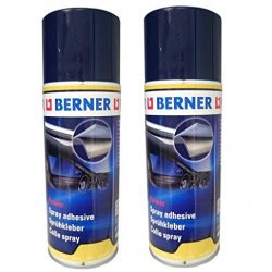 Colla spray per auto tessuti legno metallo trasparente adesivo resistente per alte temperature 400 ml. 2 pezzi