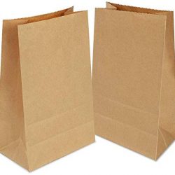 Gaoyong 100 PZ Sacchetti di Carta,Sacchetti Carta Kraft,Sacchetti Carta Alimenti,Sacchetto Pane,Sacchetti Pane Marrone?Sacchetti Asporto per Popcorn Ortofrutta Semi Caramelle 2