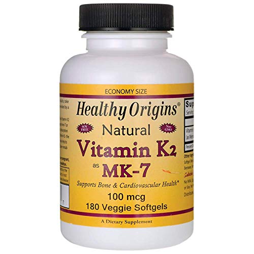 Vitamin K2 – MK7 – K2 100mcg – K2 Natto Supplement Complex – Support Bone Health Heart Teeth – Non-GMO Made in USA (60 Easy To Swallow Small Capsules)