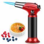 RenFox Torcia Cucina Professionale Accenditore a Torcia Bruciatore Cucina a Fiamma Regolabile Butano da Cucina Torcia a Gas per Crema Brulee, Barbecue, Cucinare, DIY, Saldatura