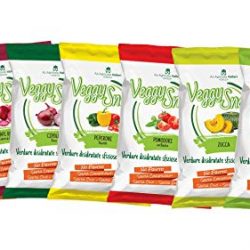 Veggy Snack Verdure disidratate confezioni miste (12 buste assortite da 15 g, NO GRASSI, NO CONSERVANTI, 100% PRODOTTO ITALIANO)