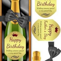 Compleanno o festa del papà grande DL bottiglia di vino di Tanya Hall