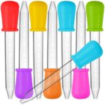 Senhai 8 Pezzi Droppers liquidi, Silicone e Pipette di plastica Trasferimento contagocce con Punta di Lampadina per l’olio di Caramelle Bambini cucinanti di Gomma – 7 Colori