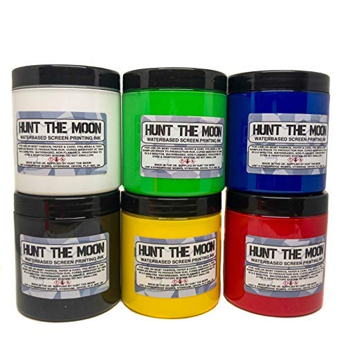 Hunt The Moon – Inchiostro per serigrafia a base d’acqua, kit di prova, 6 x 240 ml 2