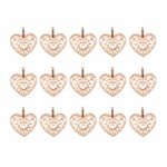 SUPVOX 50PCS Pendenti Ciondoli di Cuore Argento per Gioielli Fai da Te in Oro