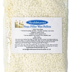 Mouldmaster Pellets di Cera per Candele a Colonna di soia 2 kg, Colore: Panna/Bianco Sporco 2