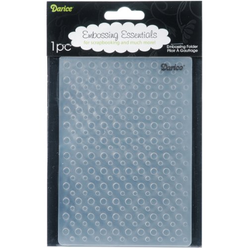 Darice Embossing Folder Cartella per Goffratura Mascherina Pois, 10.8×14.6×0.3 cm