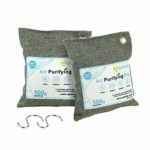 APALUS Deumidificatore Naturale | Sacchetto Assorbi umidità al Carbone Attivo di bambù, Purificatore d’Aria, Elimina odori per Bagno, Camera da Letto, Cantina, Anti Appannamento per Auto (2x500g)