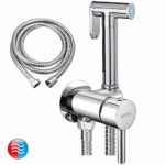 IntimSpa MIXA Tondo. Set Doccetta Bidet Igienica. Miscelatore Incasso A Muro Acqua. Supporto Integrato. Ottone/Cromo. Flessibile Inox Doppia Aggraffatura 120 Centimetro. Shattaf Set