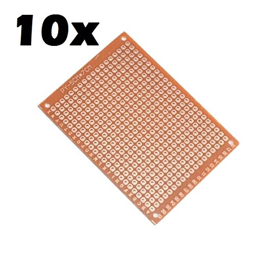 10x basetta millefori 50×70 mm 5×7 cm bachelite monofaccia forata 7×5 70×50 ramata circuito piastra sperimentale pcb mille fori