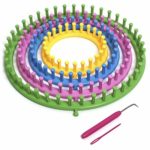 iGadgitz Home U6988 – Telaio Knitting Loom Telaio Circolare Lana, Telaio Rotondo, Kit Maglieria (4 Formati – 14cm|19cm|24cm|29cm) con Ago Maglieria e Uncinetto – Multicolore