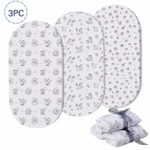 Momcozy Coprimaterasso lettino lenzuola universali per culla 75x33cm/80x46cm, lenzuolino per carrozzina, set di 3 per bambino & bambina, elastico e adattabile a Alvi,Julius Zöllner,Träumeland,FabiMax