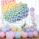 QYY 100 Pezzi Palloncini Pastello Macarons Palloncini in Lattice per Feste per Compleanno Matrimonio Festa di Laurea Natale Baby Shower