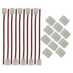 CESFONJER 10 PCS Connettore cavo da a 2 pin, 10 PCS 2 poli rapido connettore per 3528 striscia LED Unico colore senza saldatura