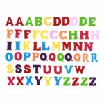 Exceart 50 Pezzi Lettere in Feltro Non Tessuto Alfabeto Lettere Colorate Lettere da Cucire Artigianali Accessorio Fatto a Mano per Bambini Regali Scrapbooking