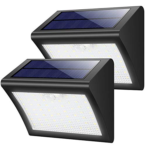 Luce Solare Esterno, Yacikos ?Super Luminoso? 60 LED Lampada Solare con Sensore di Movimento Luci Solari Impermeabile Illuminazione Solare LED con 3 modalità per Giardino ?2 Pezzi?