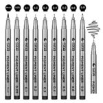 Fineliner, Beupro nero Pigment Liner micro penne da disegno per schizzi disegno redazione ufficio documenti Comic manga scrapbooking e scuola utilizzando