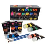 Crafts 4 All – Pittura acrilica professionale, set da colori acrilici XL (75 ml), kit per pittura su tela, legno, argilla, tessuto, unghie, ceramica e artigianato. Per studenti e professionisti