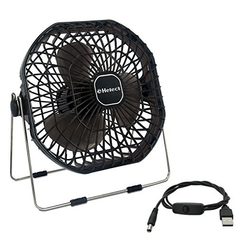 Helect Mini Ventilatore USB, Portatile e Silenzioso, Nero