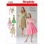 Simplicity 1459 Taglie U5-Cartamodello per Cucito, Stile Vintage Anni ’50, Donna