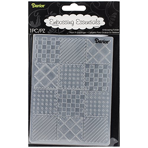 Darice Embossing Folder Cartella per Goffratura Mascherina Toppe di Quilt, 10.8×14.6×0.3 cm