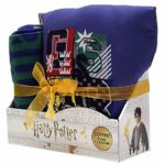 Sahinler Cofanetto Cuscino + Plaid Harry Potter, 100% Poliestere, Blu, 100 x 130 cm + 35 x 35 cm