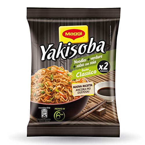 Maggi Yakisoba Gusto Classico Noodles Istantanei con Verdure e Salsa con Soia – 120 g