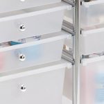 Vetrineinrete® Carrello in Metallo da Bagno portaoggetti con Tre o Quattro Ripiani scaffale Organizer Porta Oggetti con Ruote carrellino con rotelle