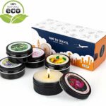 Albrillo Candele Profumate Set, Candela Profumate Regalo con Olio Essenziale di Fragranza, Candele Portatili in Lattina per Alleviare Lo Stress, Aromaterapia (5)