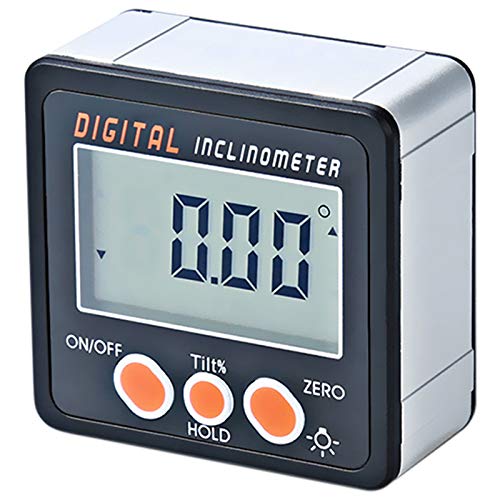 XZANTE Inclinometro Digitale 0-360 Righello Triple-spalle al muro Angolo Goniometro Elettronico In Lega Di Alluminio Shell Box Angle Gauge Meter Magnets Base