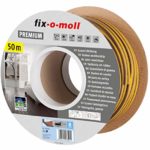 fix-o-moll, Rotolo di guarnizione in gomma 50 m 4 x 9 mm, autoadesivo, colore: Marrone, 3585241