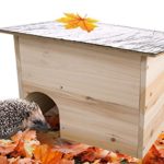 Gardigo 90568 – Casa per Riccio con Tetto Apribile Casetta Ricci in Legno Hedgehog House con Ingresso Labirinto Riparo per Porcospino perfetto per il Letargo Invernale