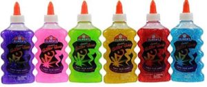 Elmer’s Washable Glitter Glue, 6 oz Bottles, 6-Pack, Green/Pink/Purple/Red/Yellow/Blue by Elmer’s