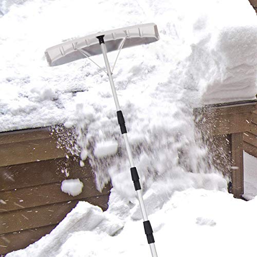 SKLLA 6.4 m Tetto di Neve rastrello, Pala da Neve Regolabile con 63 * 15cm Poly Blade, Tetto Strumento di rimozione della Neve